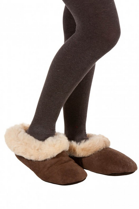 Alpaka Fellpantoffeln